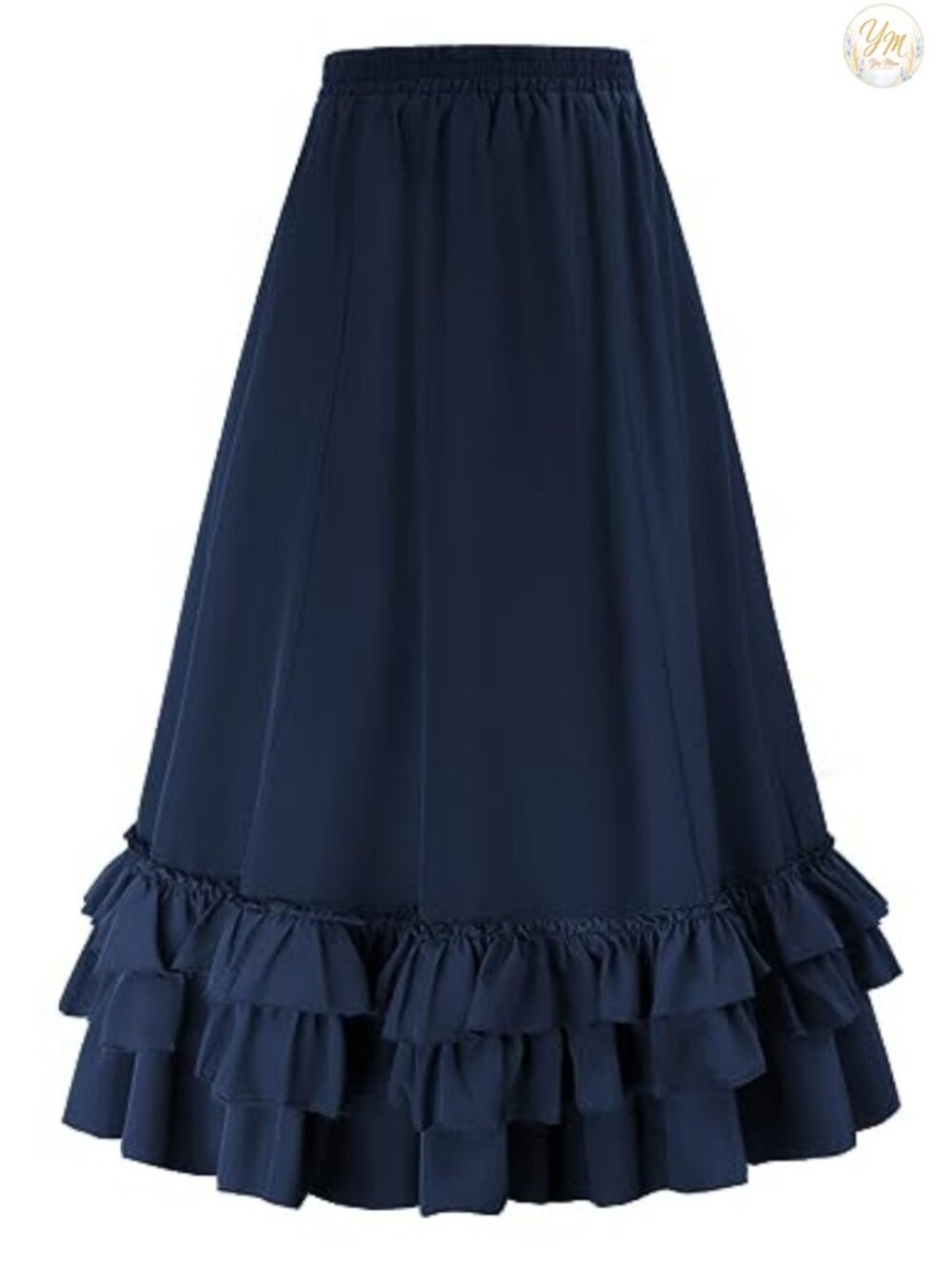 Victorian Gothic Renaissance Maxi Skirt with Ruffled Hemline Steampunk Costume - Picture 4 of 5